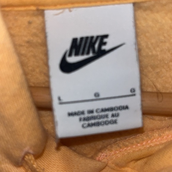 Yellow/ gold Nike club fleece hoodie - Picture 2 of 4